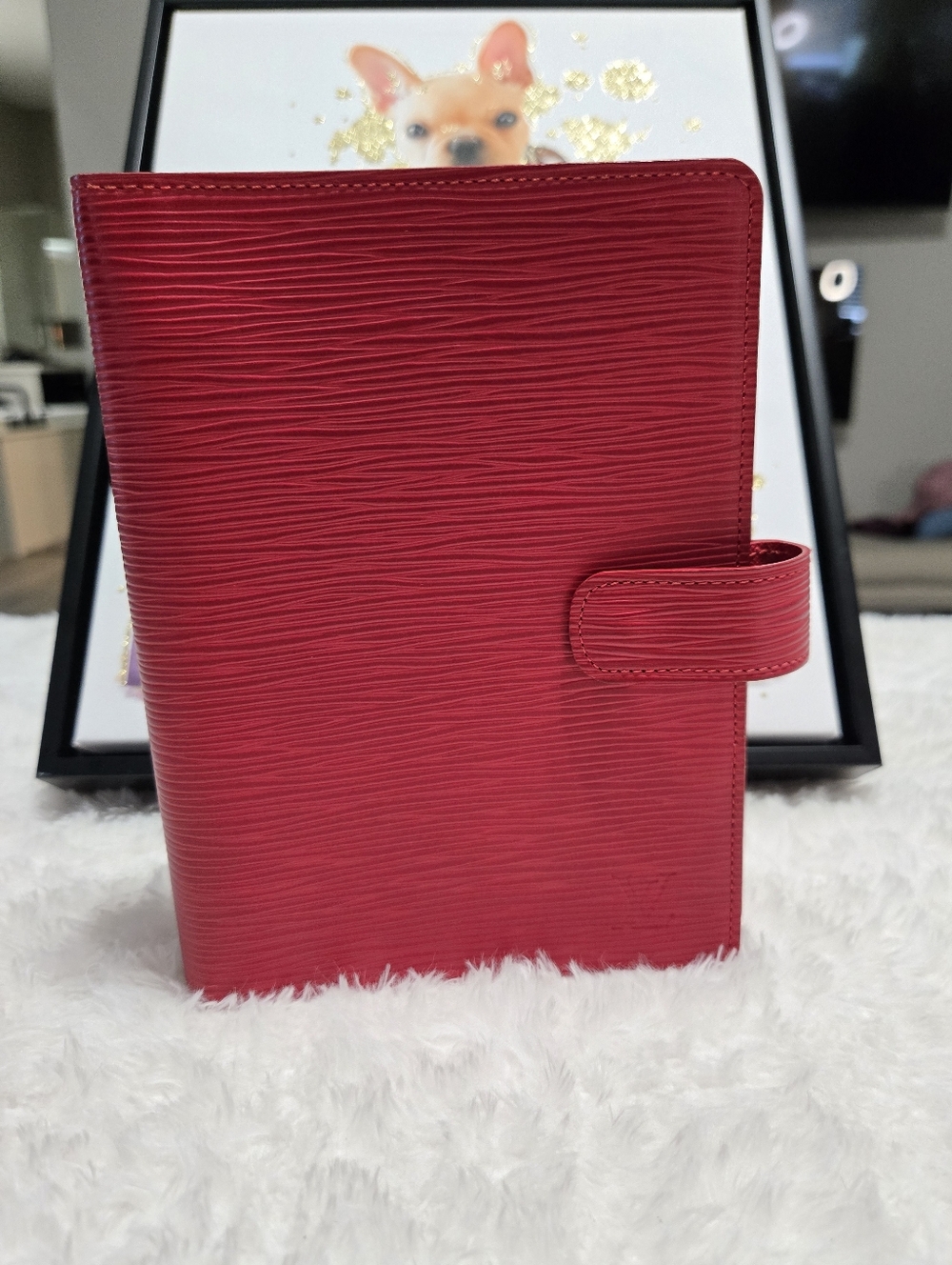 🔥 Louis Vuitton Red Epi Agenda MM PRISTINE CONDITION 🔥
